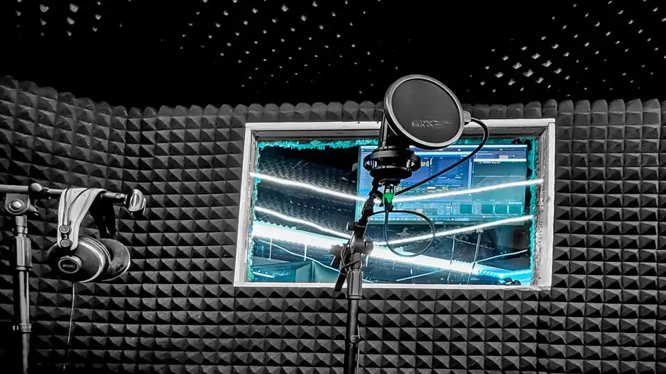 Microphone in studio